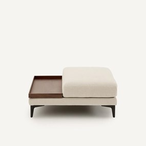 Voetensteun met dienblad, gevlochten polyester, MODERNISTE, ontwerp Emmanuel Gallina