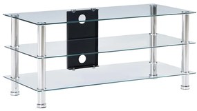 vidaXL Tv-meubel 90x40x40 cm gehard glas transparant