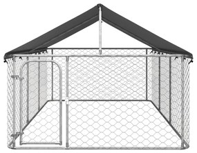 vidaXL Hondenkennel voor buiten met dak 400x200x150 cm