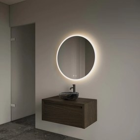 Gliss Design Ares badmeubel 60cm charcoal met rivierstenen waskom