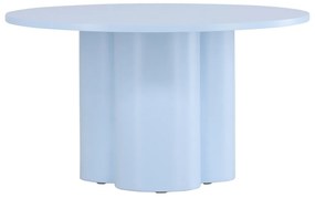 Salontafel Met Cilindervormige Poten Blauw - 80 X 80cm.