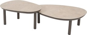 4 Seasons Monroe loungetafels Ø65xH32 cm en Ø80xH27 cm - terre