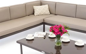 Garden Point hoekmeubelset voor 6 personen Porto Corner 6 bruin