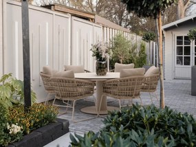 Diningset Intenso  | 6 personen | Tuinset travertin | 7-delig | Kees Smit Tuinmeubelen
