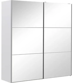 Goossens Kledingkast Easy Storage Sdk, 203 cm breed, 220 cm hoog, 2x 3 paneel spiegel schuifdeuren