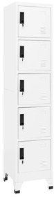 vidaXL Lockerkast 38x40x180 cm staal wit