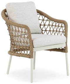 Tuinstoel Aluminium/wicker Taupe-naturel-bruin Coco Bali