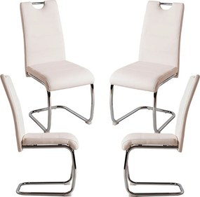 Set 4 Hallen Kunstlederen Stoelen