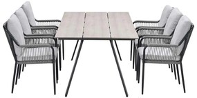 Garden Impressions Stevie tuinset 7-delig - Braga tuintafel 220x100 cm