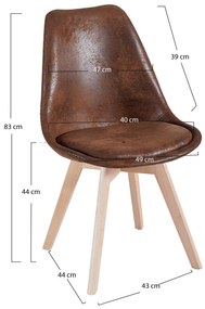 Pak 4 Synk Vintage Stoelen