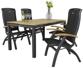 Hartman Da Vinci/Sonata 4-persoons verstelbare tuinset 160x90 cm. - Teak
