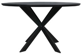 Starfurn Ferris Ronde Eettafel Zwart Eiken 130 Cm - 130 X 130cm.