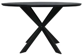Starfurn Ferris Ronde Eettafel Zwart Eiken 130 Cm - 130 X 130cm.