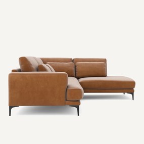 Linkse hoekbank met leuning in fluweel, Marsile