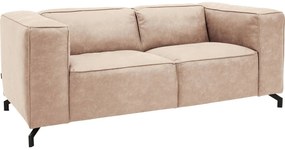 Goossens Bank Calvin beige, micro leer, 2-zits, modern design