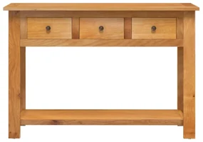 vidaXL Wandtafel 110x35x75 cm massief eikenhout
