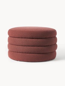 XL bouclé gestoffeerde poef Alto met opbergruimte