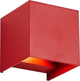 Moderne buiten wandlamp donker rood incl. LED IP54 - Edwin