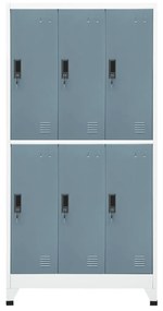 vidaXL Lockerkast 90x45x180 cm staal lichtgrijs en donkergrijs