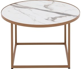 Goossens Salontafel Livia rond, hpl zwart, modern design, 61 x 35 x 61 cm