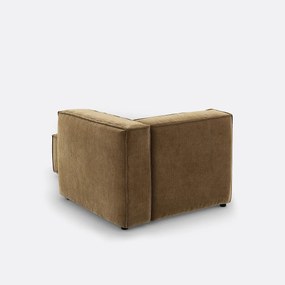 Modulaire longchair in geribd vintage fluweel, Seven