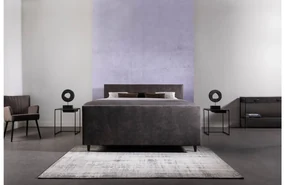 Goossens Boxspring Compleet Forma Frame, Vlak 140 x 200 cm(=2x 70 x 200 cm)+ hoofdb.+vtbord, 2x matras e.stevig pocketv., 1 x topper luxafoam