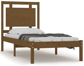 vidaXL Bedframe massief hout honingbruin 100x200 cm