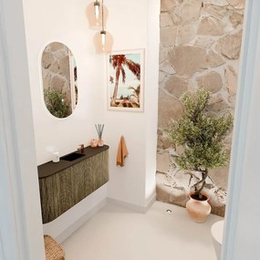 Mondiaz Joya 105cm toiletmeubel ronding links/rechts dusk met wastafel faye midden 1 kraangat urban