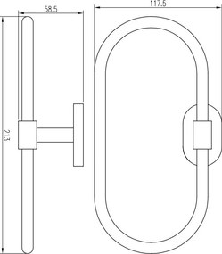 Eastbrook Salerno messing handdoekring chroom