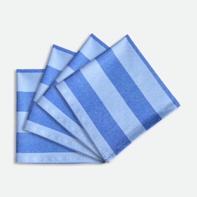 Set van 4 gestreepte servetten, 30% gerecycled katoen, geweven-geverfd, MIRELLA