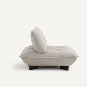 Modulaire haardstoel in gestructureerd linnen en viscose, KAORI