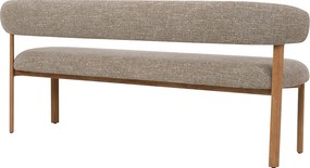 Eetkamerbank Eiken Met Grove Stof 180 Cm
