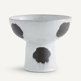 Schaal op voet in gevlekt keramiek, Otico