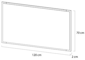 Tiger S-line spiegel met frame 120x70cm mat wit