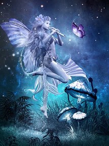 Ilustratie Fairy with magic flute, mppriv