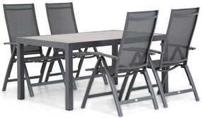 Presto Donato/Residence Dining Tuinset Aluminium/Textileen Grijs 5-delig