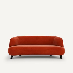 3-zits fluwelen bank, Rosebury, ontwerp Emmanuel Gallina