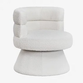 Fauteuil In Bouclé Stof Protea Bouclé Wit - Sklum