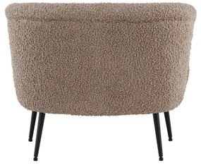 Bruine Teddy Fauteuil Zwarte Poten