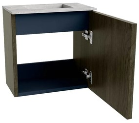 Mondiaz Joya DLux 40cm toiletmeubel shadow met wastafel faye midden zonder kraangat glace