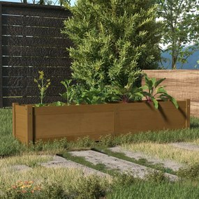 vidaXL Plantenbak verhoogd 150x31x31 cm massief grenenhout honingbruin