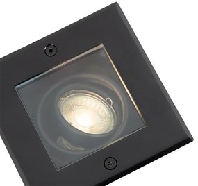 Buitenlamp Moderne grondspot zwart verstelbaar IP65 - Oneon Modern GU10 IP65 Buitenverlichting vierkant