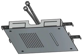 Hotbath Archie inbouw hoofddouche met 2 standen 38cm RVS