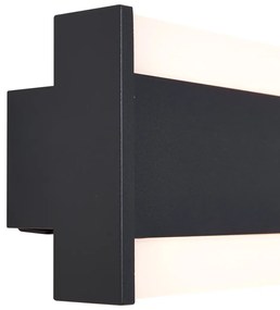 Buitenlamp Moderne wandlamp zwart 30cm incl. LED CCT IP54 - Vanya Modern IP54 Buitenverlichting