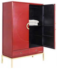 Kare Design Disk Bordeauxrode Kledingkast - 120x55x180cm.