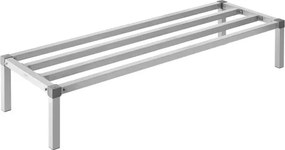 VEVOR Aluminium opbergrek, 60 x 20 inch commerciële vloerplank voor voedsel, 12 inch boven de grond, draagvermogen van 1000 lbs, volledig gelast aluminium opbergrek, voor opslag in restaurants, keukens, garages en voertuigen