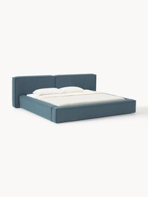 Gestoffeerd bouclé bed Lennon met opbergruimte