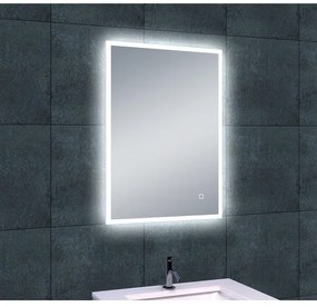 Wiesbaden Quatro spiegel 70x50x3.5cm 5mm 12volt LED met lichtschakelaar en spatwaterdicht aluminium 38.4110