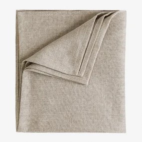 140x240 Cm Tafelkleed Van Linnen En Katoen Ederne Tapioca Beige - Sklum