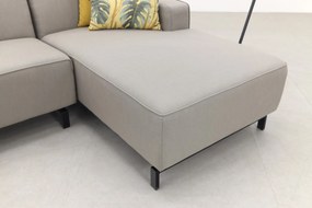 Boavista Sunbrella loungebank chaise longue - Nature Grey - 2-delig - links